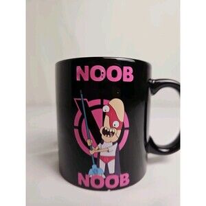 Rick and Morty Noob Noob 13 oz Coffee Mug Adult Swim 2018 Black
